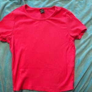 Shein Pink Cropped Tee